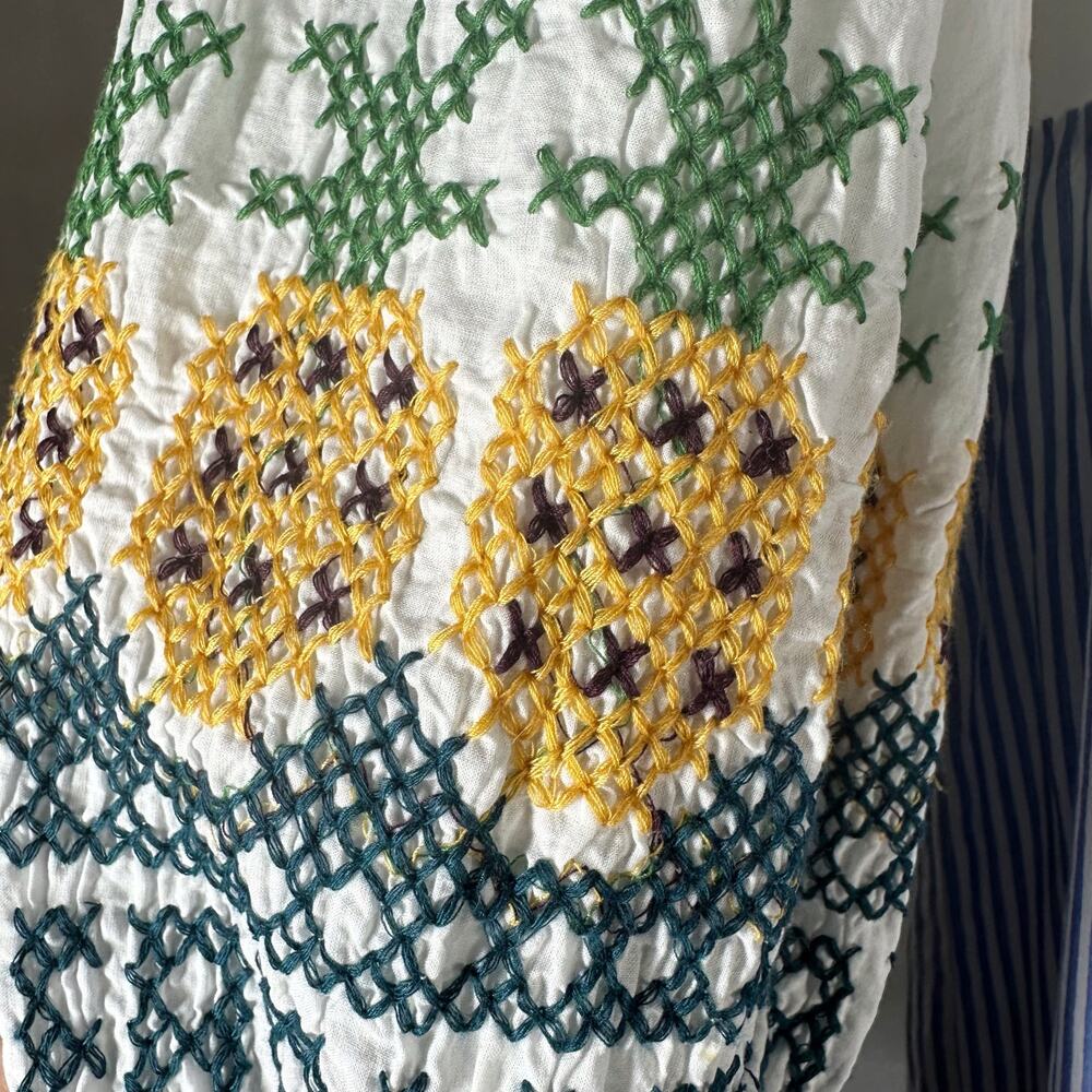 FARM Rio Blue White Multi-Color Embroidered Maxi Dress - Picture 11 of 14